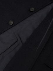 Reiss Navy Empire Wool-Blend Single-Breasted Overcoat - Image 6 of 6