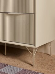 MADE.COM Ecru White Elian 6 Drawer Wide Painted Chest - Image 3 of 6