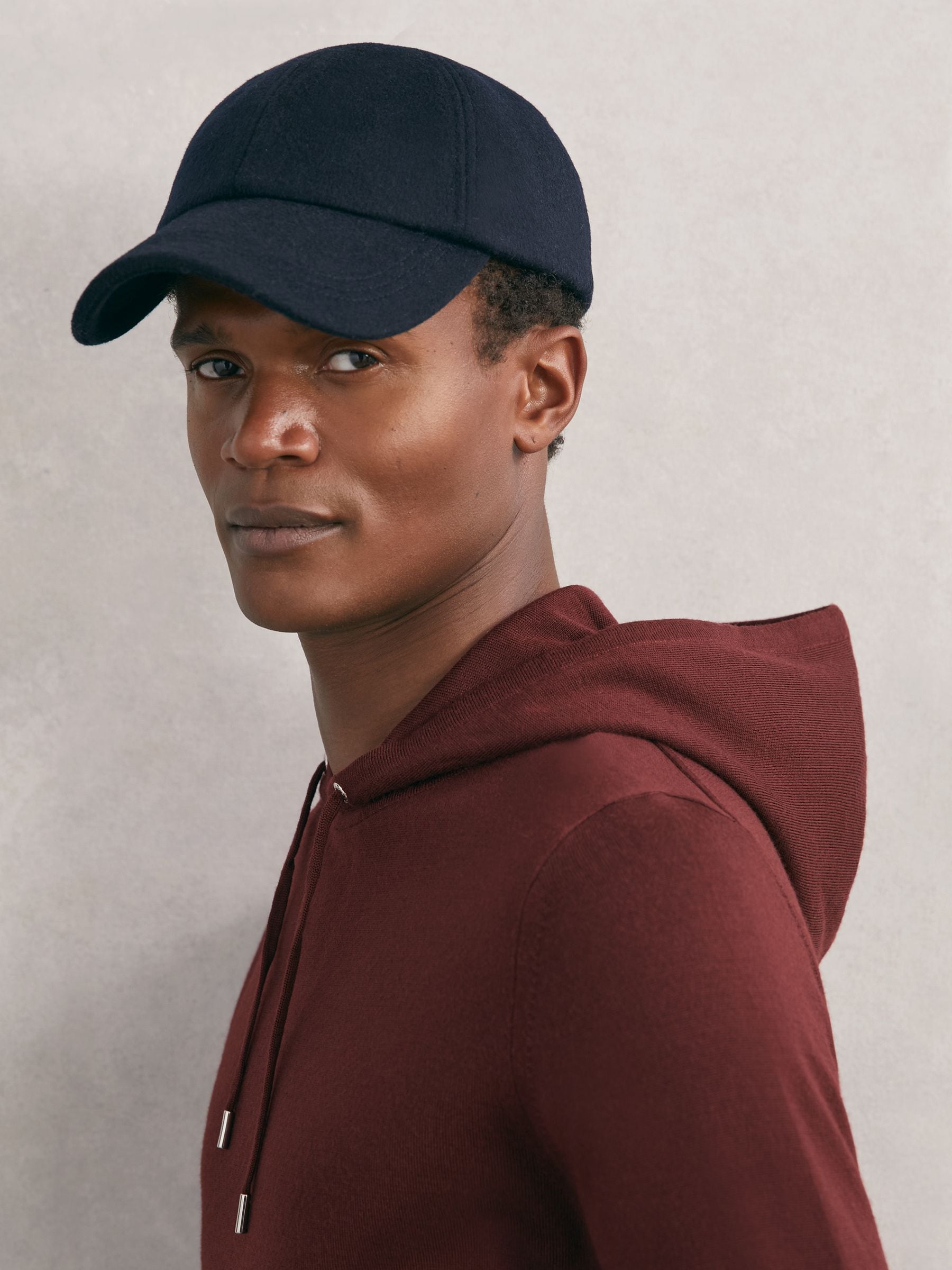 Buy Reiss Port Red Holland Wool Drawstring Hoodie from Next Romania