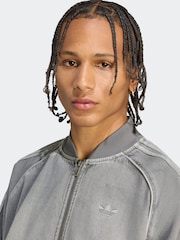 adidas Originals Grey Adicolor Loose SST Denim Black Wash Jacket - Image 5 of 6