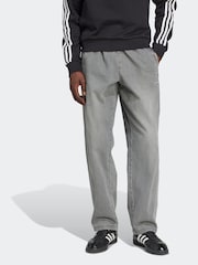adidas Originals Grey Adicolor Loose Denim Jeans - Image 1 of 6