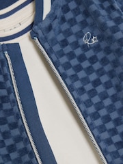 River Island Blue Baby Boys Velour Zip Thru Set - Image 5 of 5