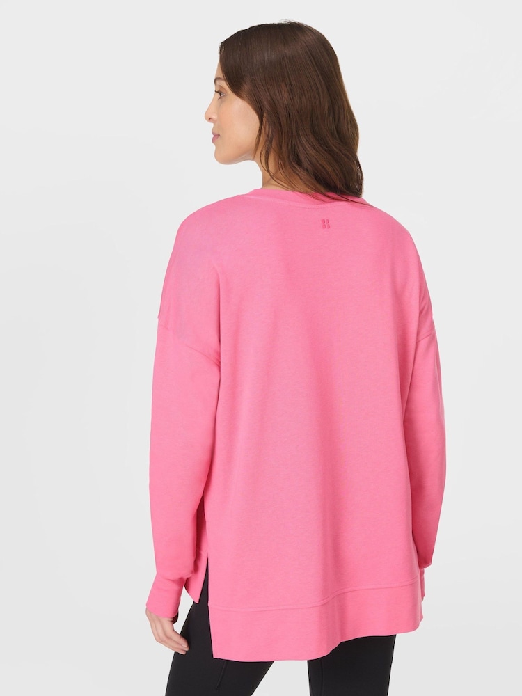 Sweaty Betty Pink After Class Longline Sweatshirt - Image 2 of 7