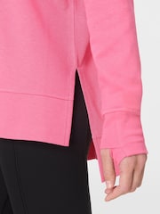 Sweaty Betty Pink After Class Longline Sweatshirt - Image 6 of 7