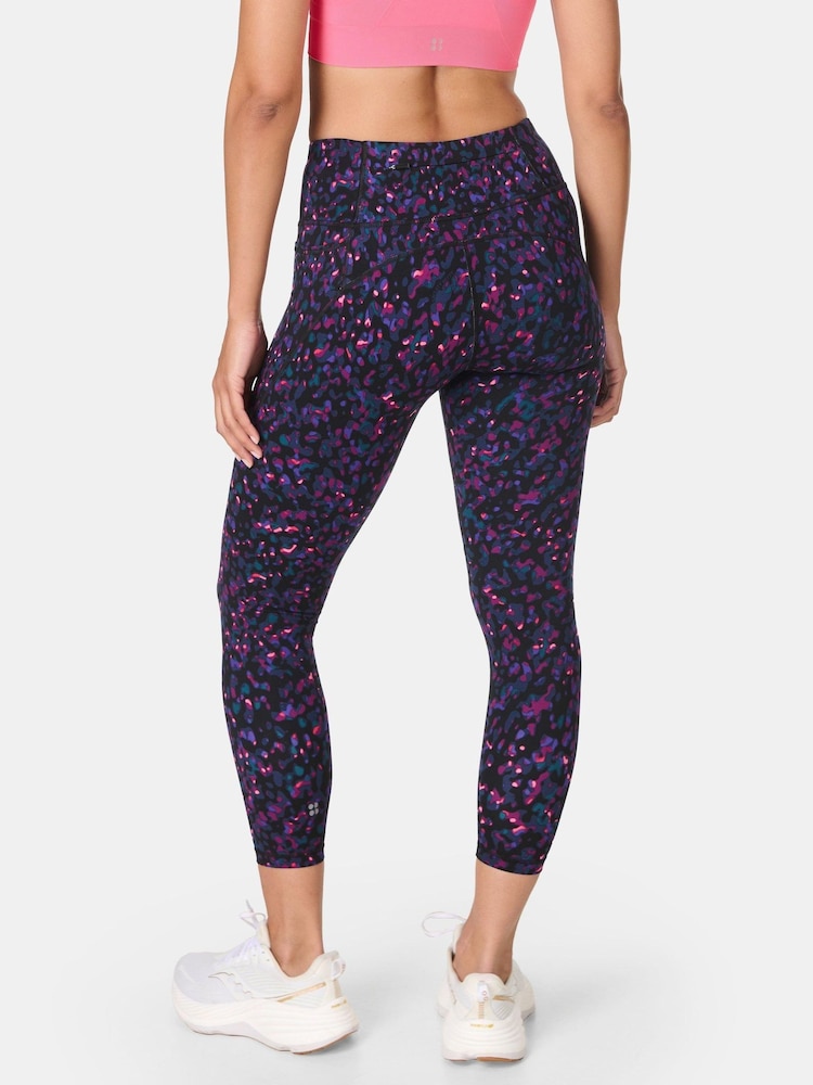 Sweaty Betty Black Liquid Dab Print 7/8 Length Power Embossed Workout Leggings - Image 2 of 9 Sweaty Betty Black Liquid Dab Print 7/8 Length Power Embossed Workout Leggings - Image 2 of 9