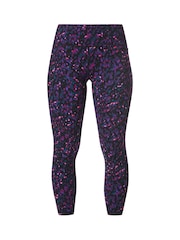 Sweaty Betty Black Liquid Dab Print 7/8 Length Power Embossed Workout Leggings - Image 9 of 9