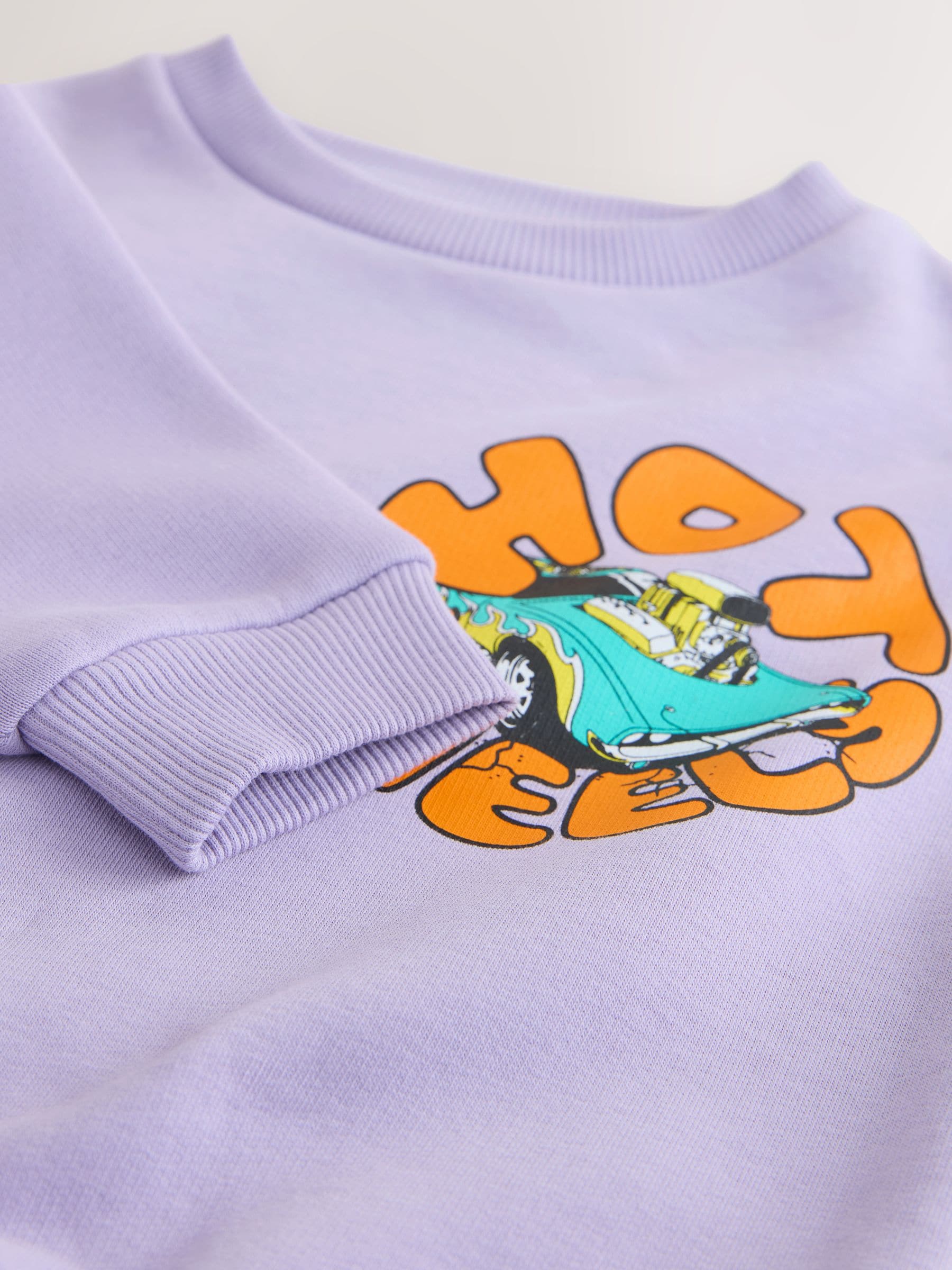 Buy Lilac Purple Hot Wheels Crew Neck Sweatshirt (9mths-8yrs) from