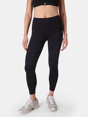 Sweaty Betty Black Wild Leopard Print 7/8 Length Power Embossed Workout Leggings - Image 4 of 9