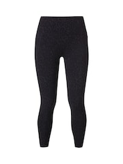 Sweaty Betty Black Wild Leopard Print 7/8 Length Power Embossed Workout Leggings - Image 9 of 9