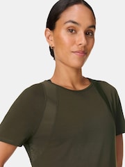 Sweaty Betty Green Breathe Easy Mesh T-Shirt - Image 4 of 6