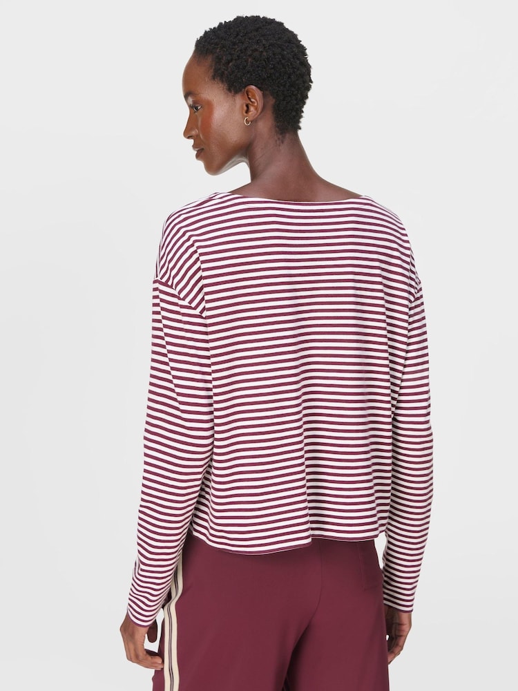 Sweaty Betty Pink Essential Slash Neck T-Shirt - Image 2 of 7 Sweaty Betty Pink Essential Slash Neck T-Shirt - Image 2 of 7