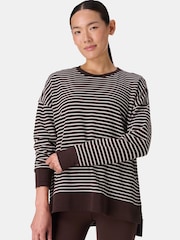 Sweaty Betty Black Chrome After Class Longline Sweatshirt - Image 1 of 8