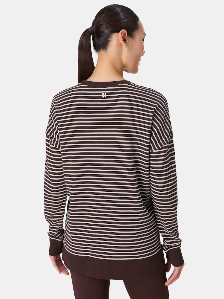 Sweaty Betty Black Chrome After Class Longline Sweatshirt - Image 2 of 8