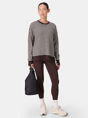 Sweaty Betty Black Chrome After Class Longline Sweatshirt - Image 4 of 8