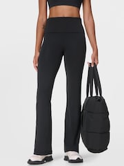 Sweaty Betty Black All Day Foldover Waist Trousers - Image 1 of 7