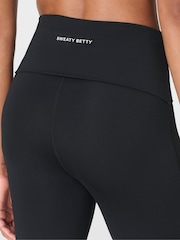 Sweaty Betty Black All Day Foldover Waist Trousers - Image 3 of 7