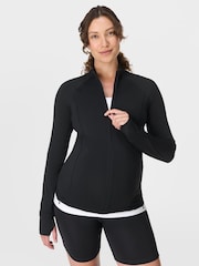 Sweaty Betty Black All Day Maternity Midlayer T-Shirt - Image 1 of 9