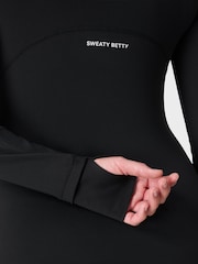 Sweaty Betty Black All Day Maternity Midlayer T-Shirt - Image 8 of 9