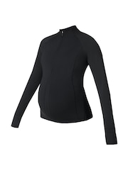 Sweaty Betty Black All Day Maternity Midlayer T-Shirt - Image 9 of 9