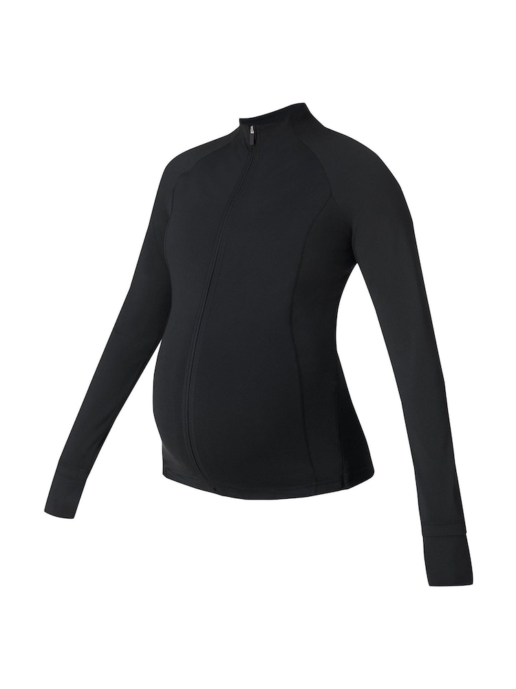Sweaty Betty Black All Day Maternity Midlayer T-Shirt - Image 9 of 9