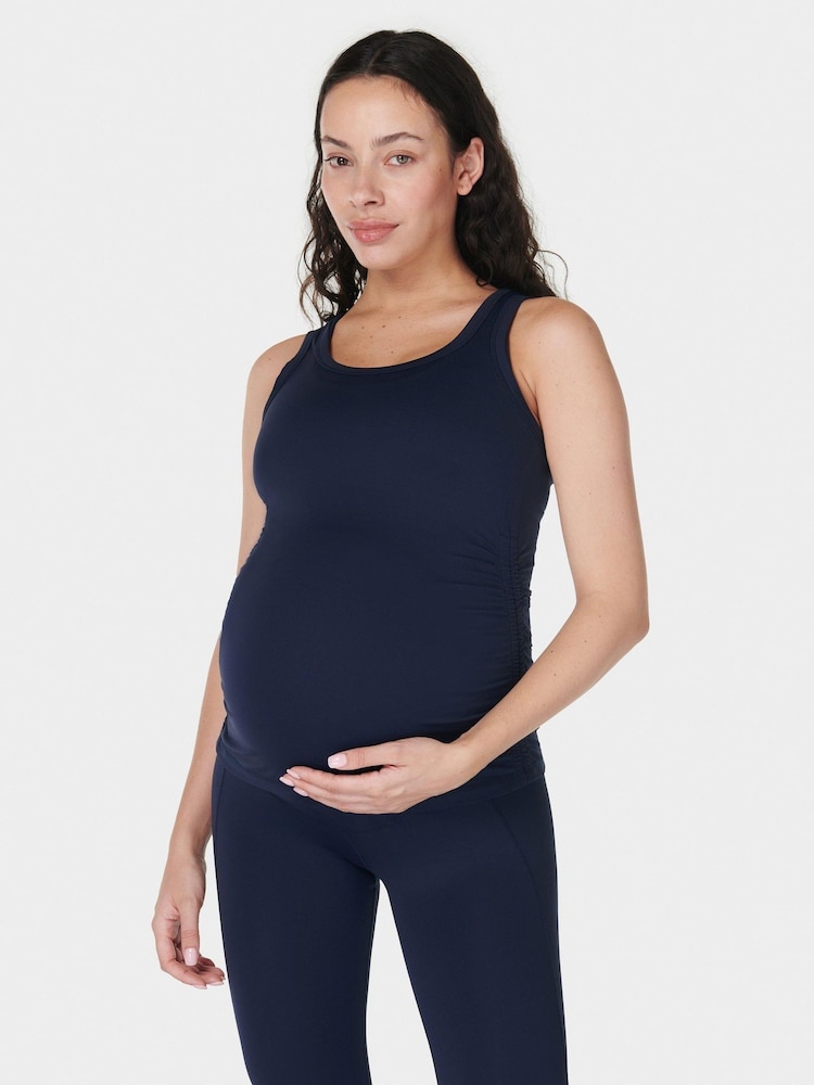 Sweaty Betty Blue Maternity All Day Tank Top - Image 1 of 7 Sweaty Betty Blue Maternity All Day Tank Top - Image 1 of 7