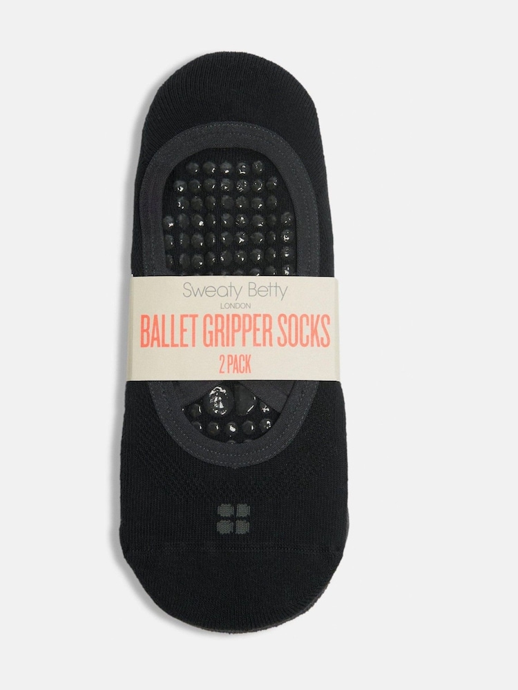 Sweaty Betty Black Ballet Gripper Socks 2 Pack - Image 2 of 3 Sweaty Betty Black Ballet Gripper Socks 2 Pack - Image 2 of 3