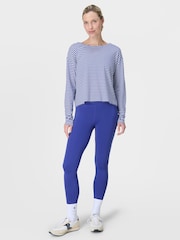 Sweaty Betty Navy Blue Full Length All Day 7/8 Embossed Leggings - Image 7 of 10