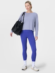 Sweaty Betty Navy Blue Full Length All Day 7/8 Embossed Leggings - Image 9 of 10