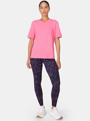 Sweaty Betty Black Liquid Dab Print Full Length Power Embossed Workout Leggings - Image 4 of 9