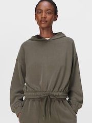 Sweaty Betty Green Sand Wash Cloud Weight Crop Sweatshirt - Image 1 of 6