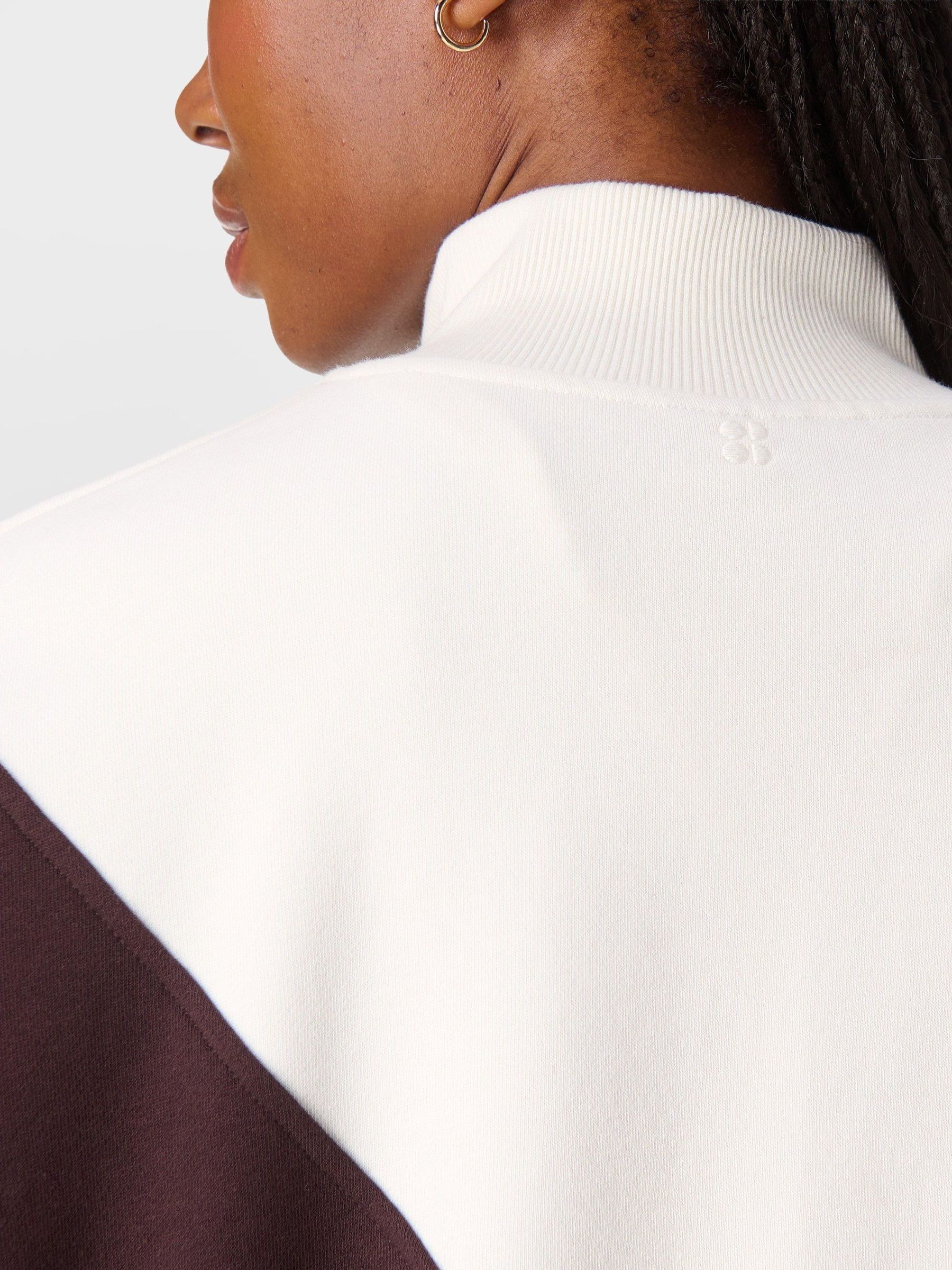 Buy Sweaty Betty Brown Revive Crop Half Zip Jumper from Next USA