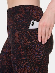 Sweaty Betty Brown Full Length Power Embossed Workout Leggings - Image 7 of 9