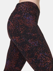 Sweaty Betty Brown Full Length Power Embossed Workout Leggings - Image 8 of 9