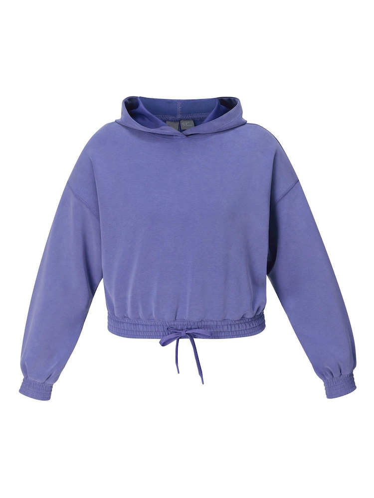 Sweaty Betty Blue Sand Wash Cloud Weight Crop Sweat Top - Image 7 of 7