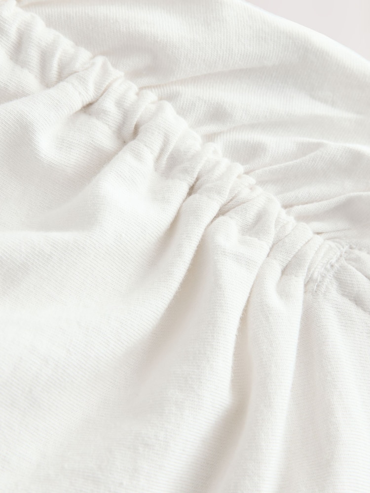 smALLSAINTS White/Soleil Graphic Ruched Oversized Crew T-Shirt - Image 9 of 9