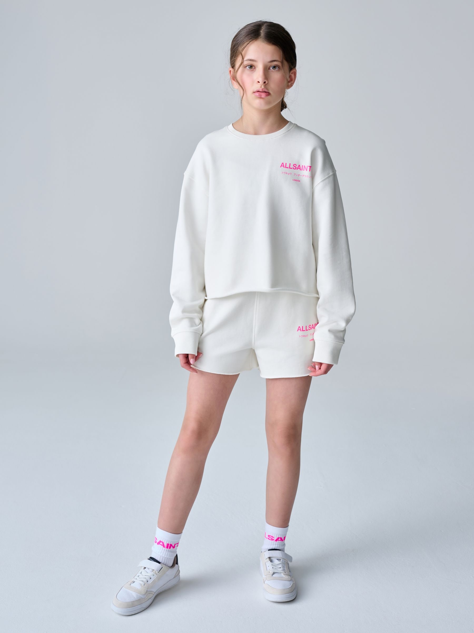 Buy smALLSAINTS White Underground Sweatshirt and Shorts Set from