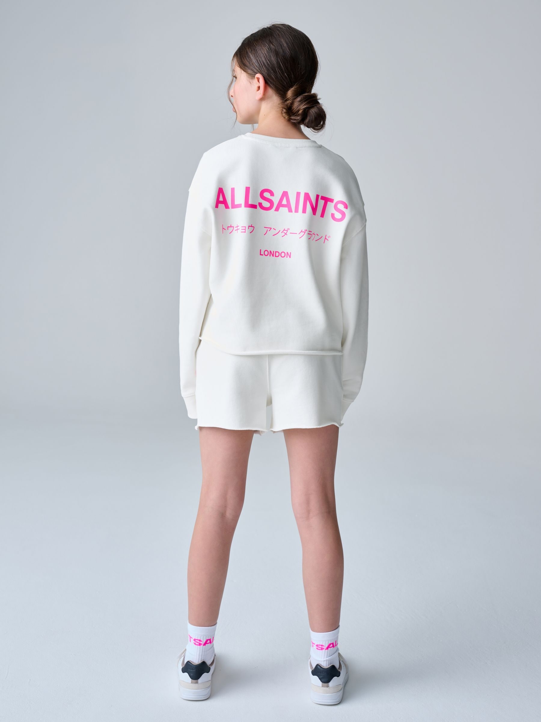 Buy smALLSAINTS White Underground Sweatshirt and Shorts Set from Buy smALLSAINTS White Underground Sweatshirt and Shorts Set from