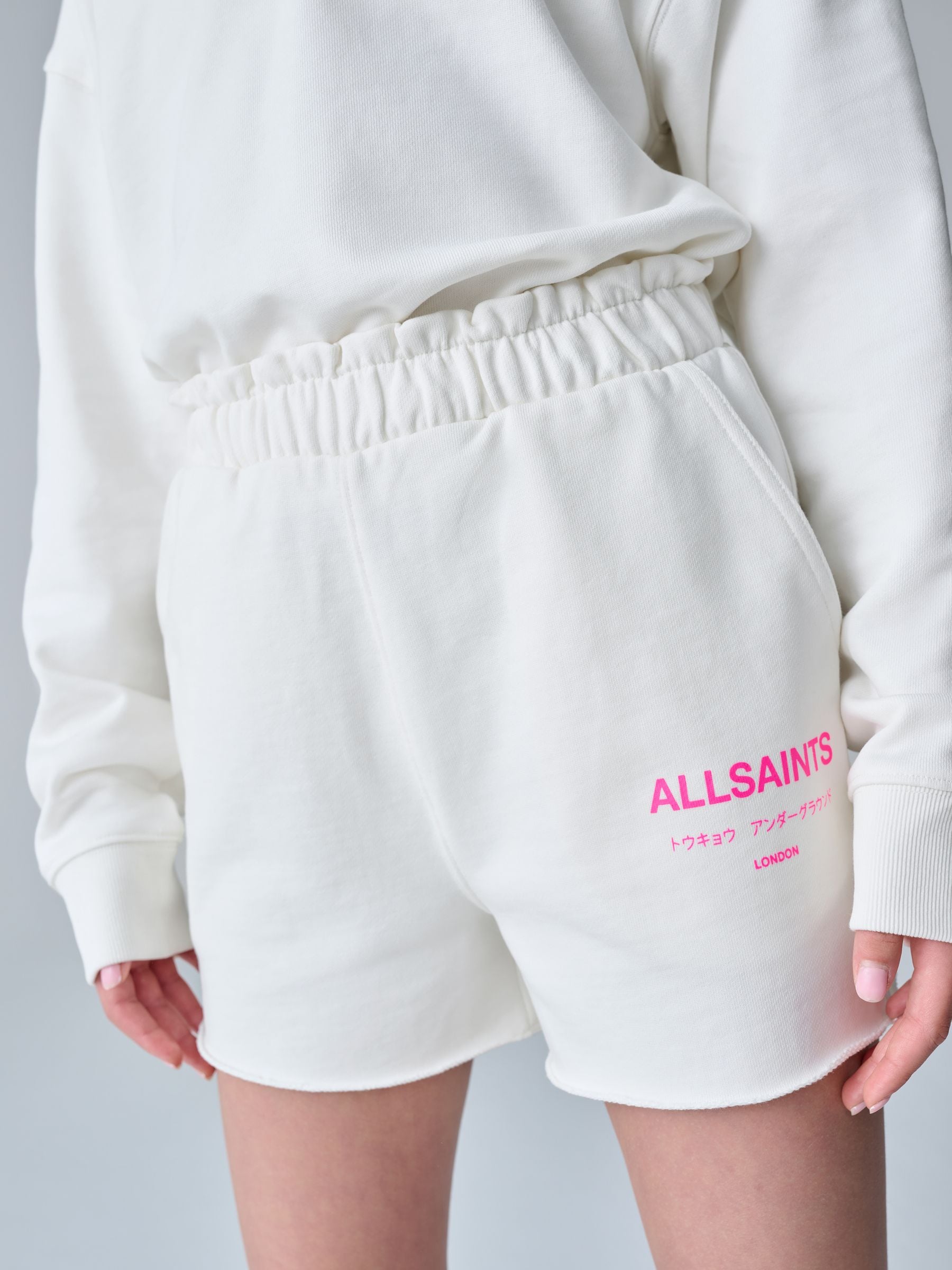 Buy smALLSAINTS White Underground Sweatshirt and Shorts Set from