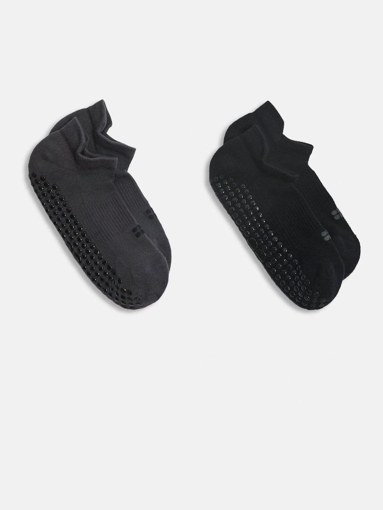 Sweaty Betty Black Reformer Trainer Gripper Socks 2 Pack - Image 1 of 3 Sweaty Betty Black Reformer Trainer Gripper Socks 2 Pack - Image 1 of 3