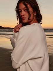 Écru - Sweat-shirt délavé à col rond - Image 5 de 6