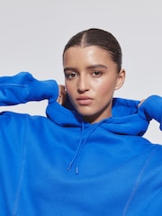 Cobalt Blue Relaxed Fit Longline Hoodie - Image 5 of 8