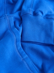Cobalt Blue Relaxed Fit Longline Hoodie - Image 8 of 8