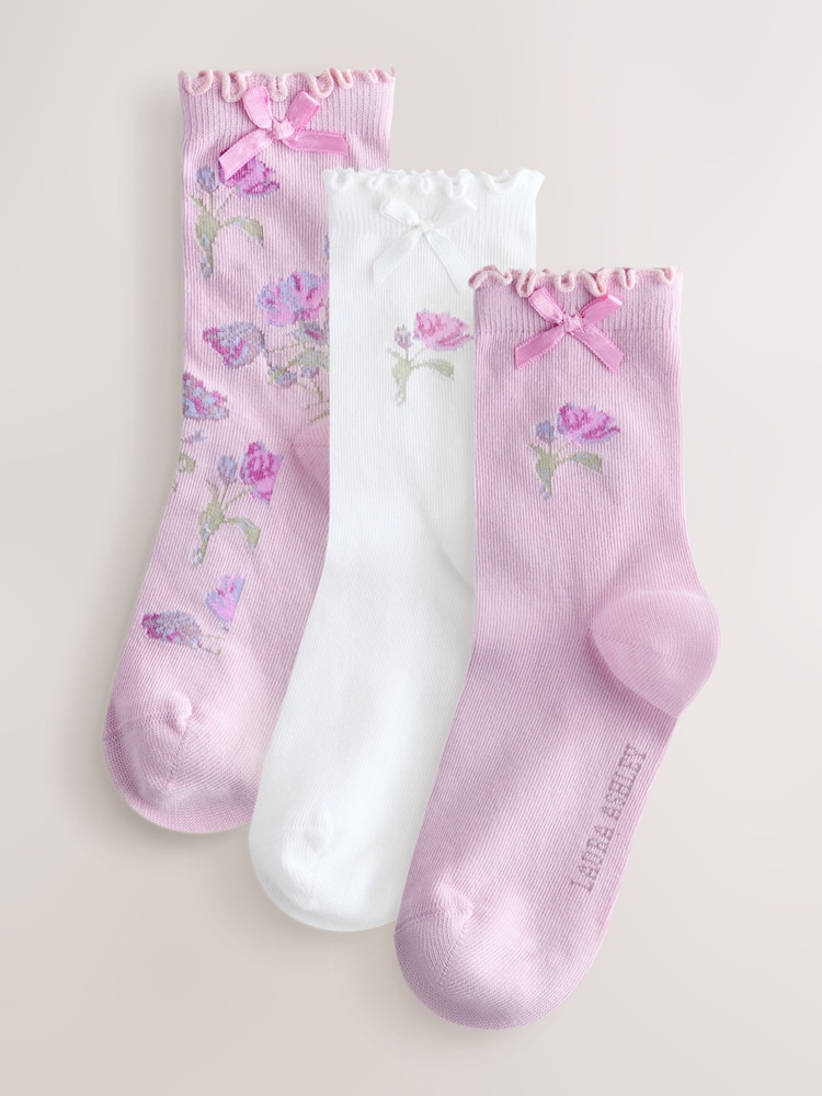 Laura Ashley Scalloped Edge Socks 3 Pack - Imagen 1 de 7 Laura Ashley Scalloped Edge Socks 3 Pack - Imagen 1 de 7