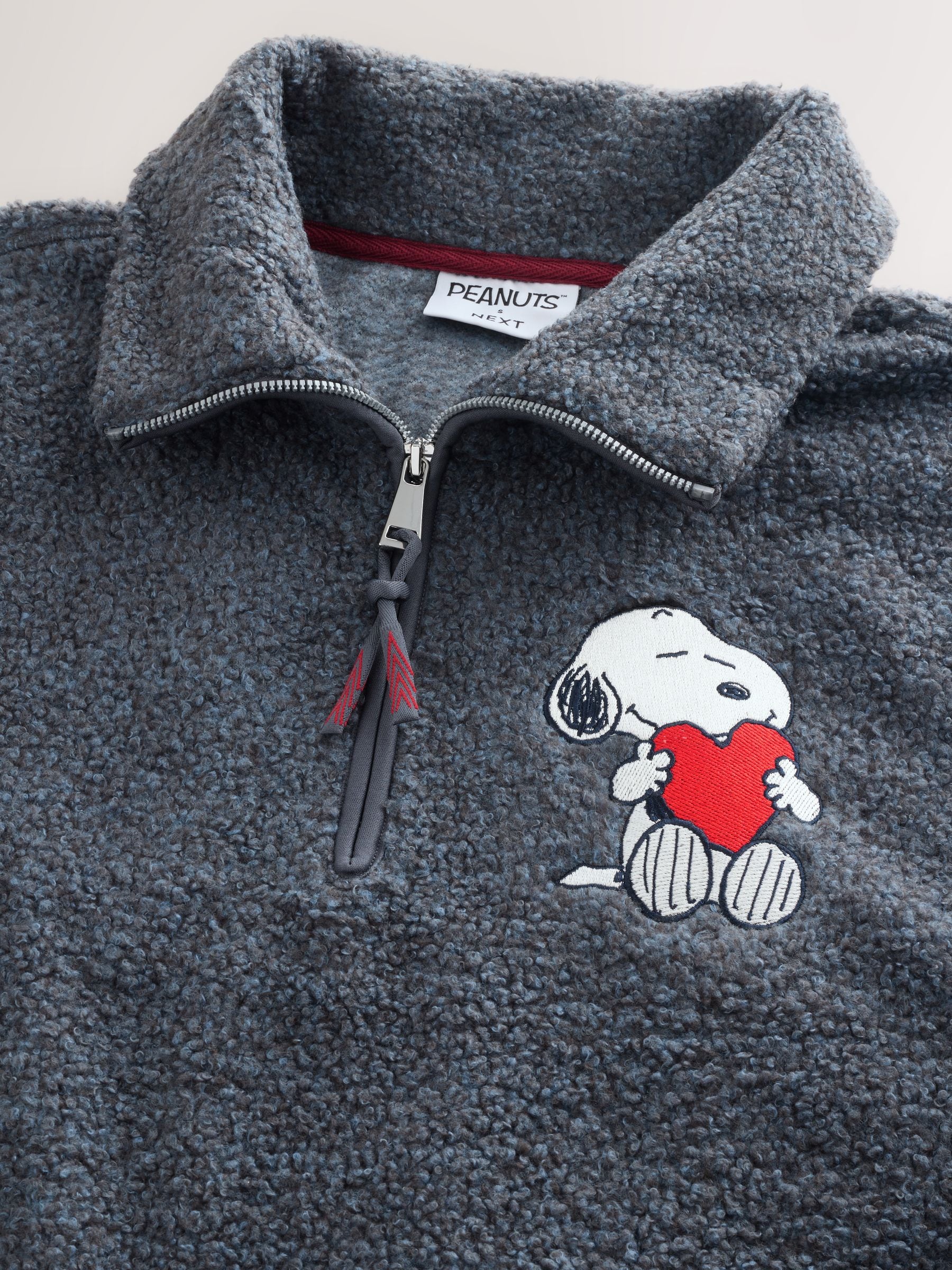 その他 Snoopy (Charcoal) Buy Charcoal Grey Snoopy Half Zip Borg Fleece from Next USA