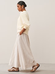 Yağ Sarı - Crew Boyunlu Yuyulmuş Sweatshirt - 8şəkildən 2 şəkil