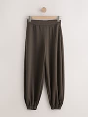 Chocolate Brown Slinky Balloon Leg Joggers - Image 5 of 7