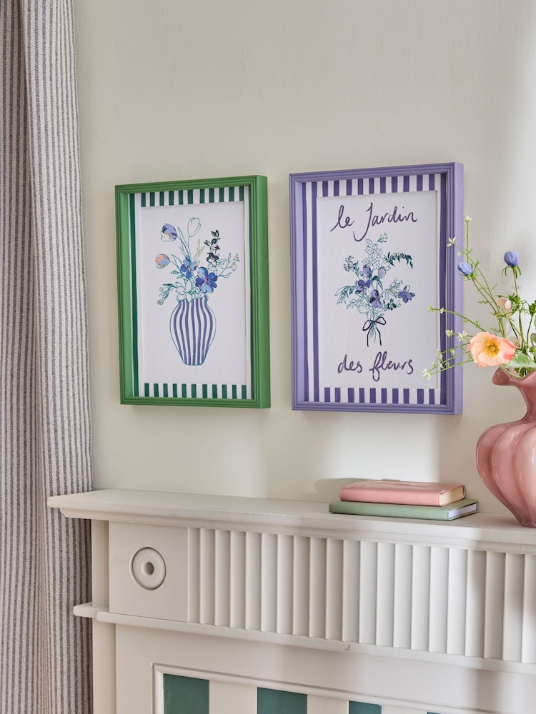 Set aus 2 gerahmten Floral- und Typografie-Wandkünsten - Bild 2 von 5 Set aus 2 gerahmten Floral- und Typografie-Wandkünsten - Bild 2 von 5