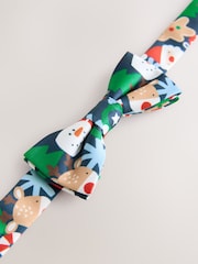 Navy Christmas Bow Tie (3-16yrs) - Image 1 of 2
