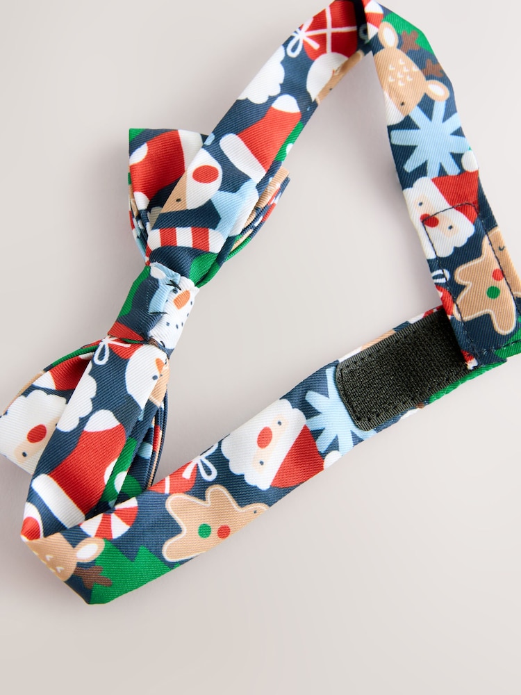 Navy Christmas Bow Tie (3-16yrs) - Image 2 of 2