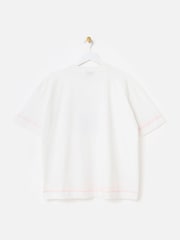 Oliver Bonas White Peche Du Jour Graphic Print T-Shirt - Image 4 of 7